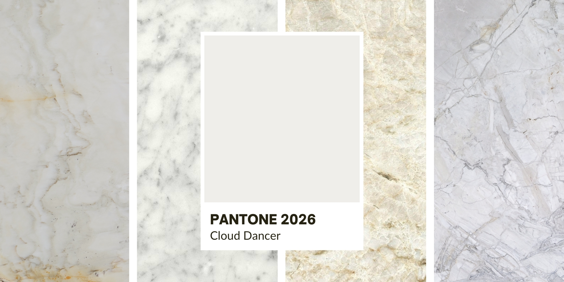 ll trend Cloud Dancer e i materiali bianchi in Marmi Rossi