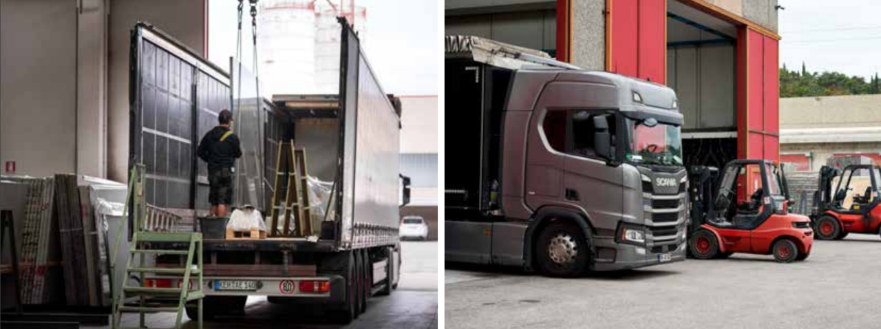 Marmi Rossi transport and logistic